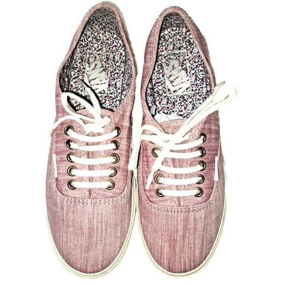 Vans Women's 5.5 Lace Up Low Top Round Toe Purple Sneakers New Without Tags - Picture 10 of 11